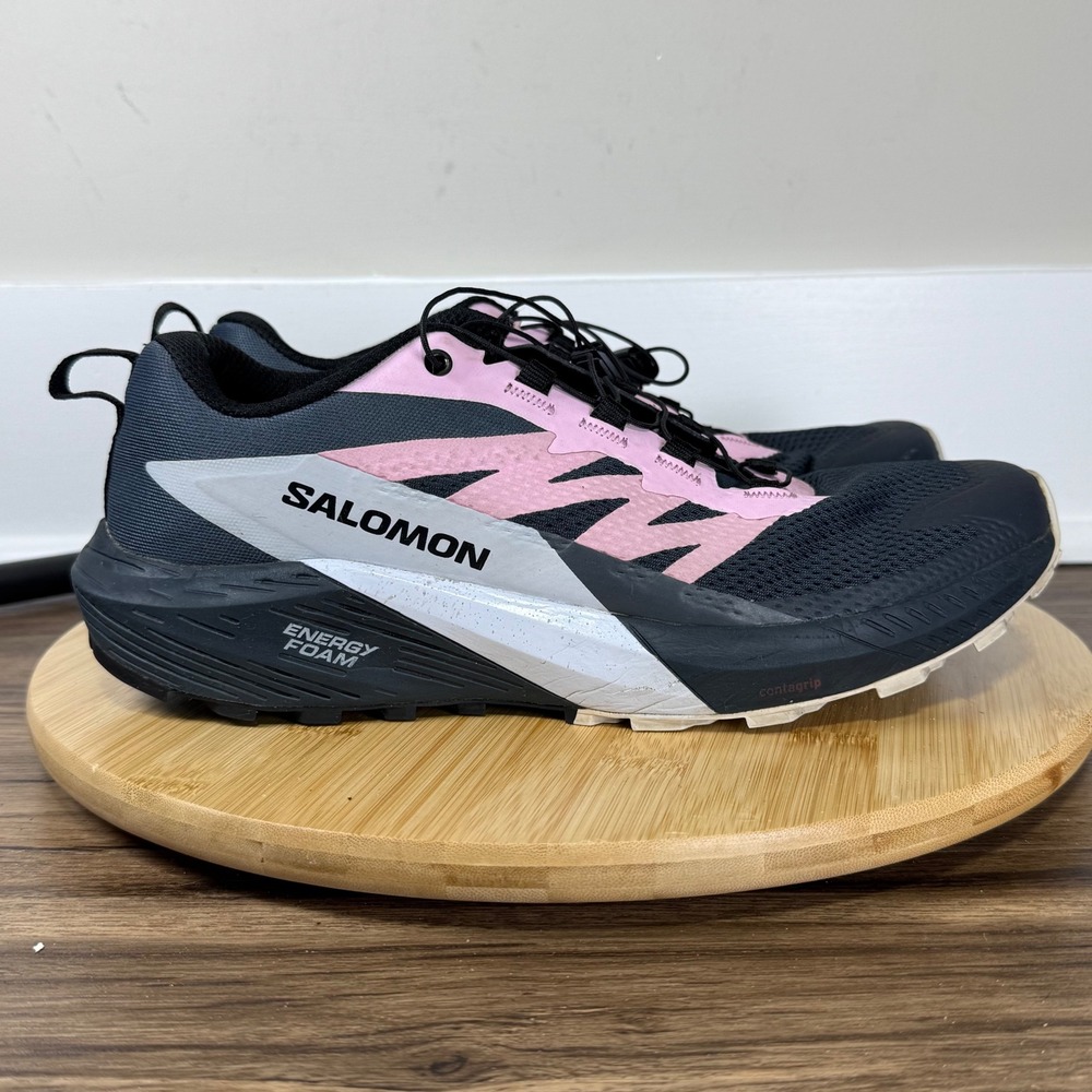 Salomon Sense Ride 5 Trail Running Shoes Womens 10 Black Pink 471470 Gorpcore
